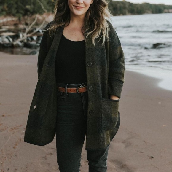 Madewell Buffalo Check Sweater Coat - Picture 4 of 7